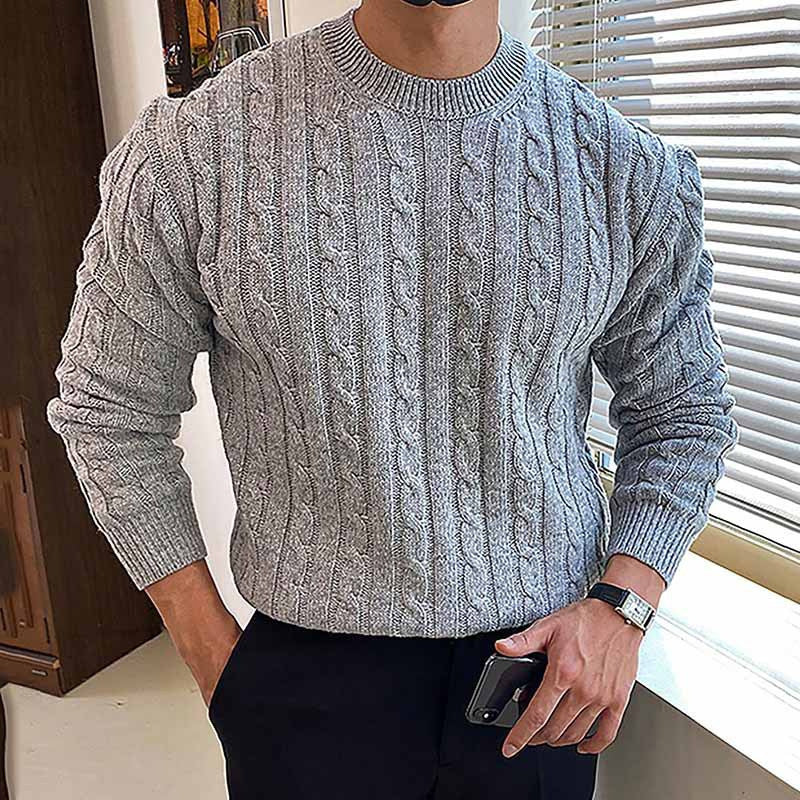 Men’s Warm Thick Knit Turtleneck Sweater – Autumn Winter Style | ArtsCloths - Arts Cloths