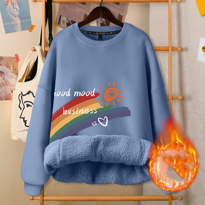 Autumn & Winter Round Neck White Cute Girly Jacket – Soft Casual Warm Outerwear for Women Arts Cloths