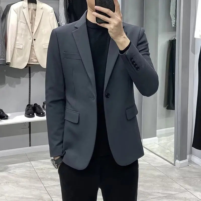 Dress Business Men's Suit Jackets Plus Big Size Oversize Coat Black Vintage Summer Classic Fashion 2024 Male Blazer New in Suits Shangkaka Mens Clothing Store