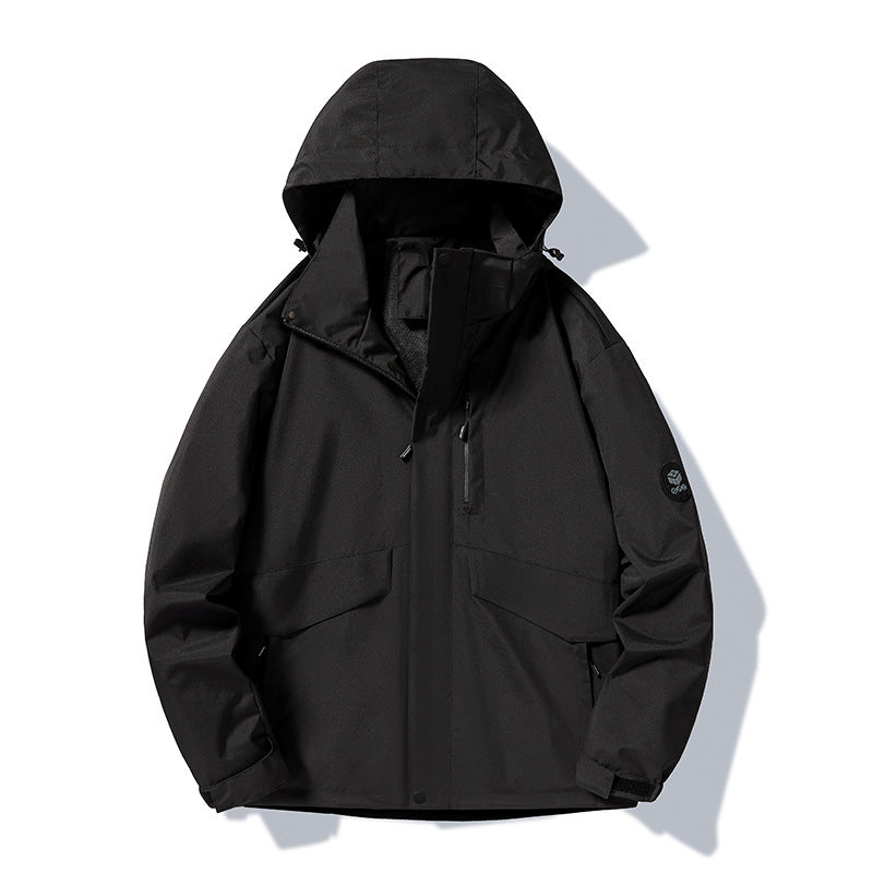 Spring and Autumn Thin Breathable Waterproof Windproof Detachable Mountain Hiking Camping Mountaineering Jacket