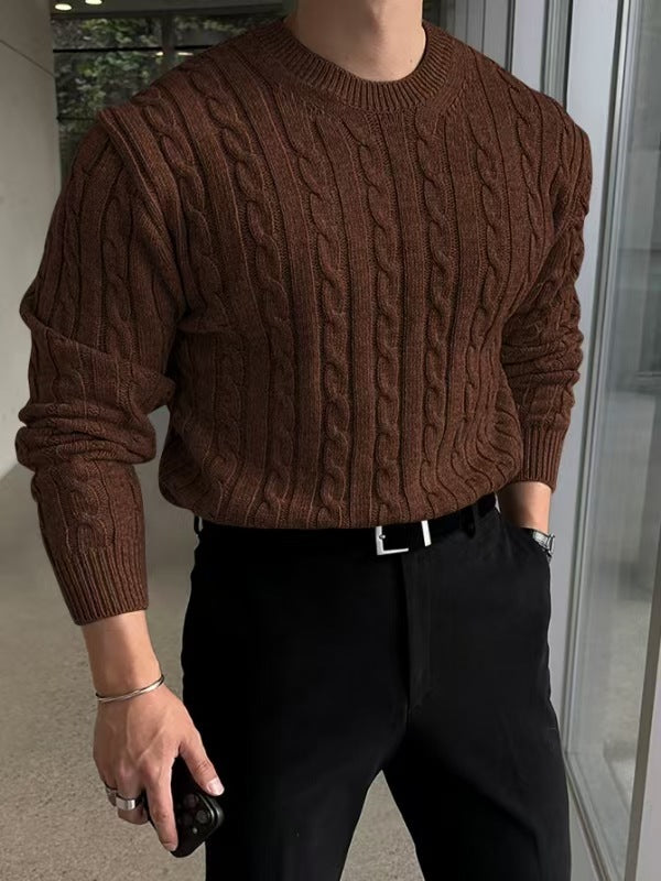 Men’s Warm Thick Knit Turtleneck Sweater – Autumn Winter Style | ArtsCloths - Arts Cloths