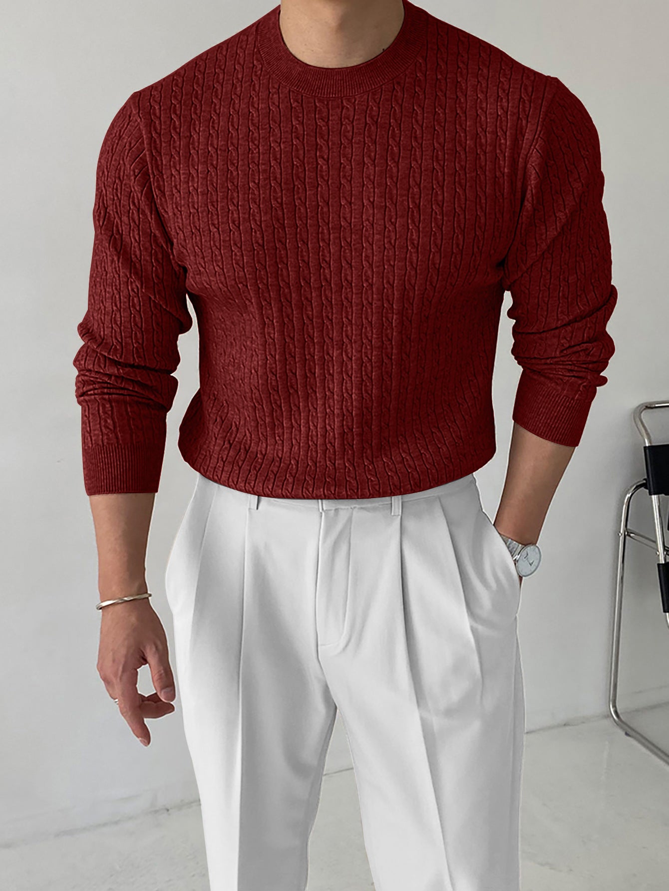 Men’s Warm Thick Knit Turtleneck Sweater – Autumn Winter Style | ArtsCloths - Arts Cloths