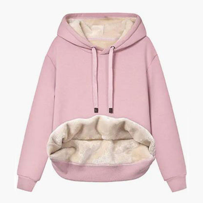 Autumn & Winter Warm Lamb Fleece Hooded Sweatshirt Jacket for Women – Cozy Pocket Sports Style Arts Cloths