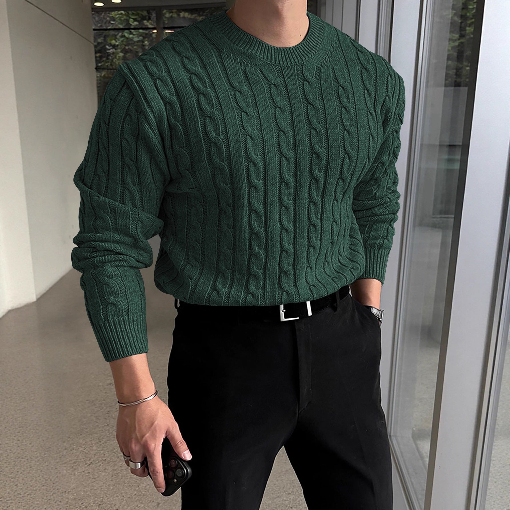 Men’s Warm Thick Knit Turtleneck Sweater – Autumn Winter Style | ArtsCloths - Arts Cloths